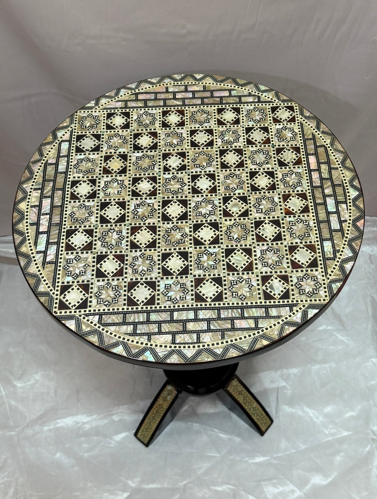 Handmade Egyptian Chess Table with Mother of Pearl Inlay - Laila Hand Made Gifts