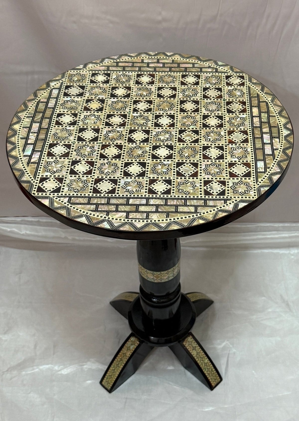 Handmade Egyptian Chess Table with Mother of Pearl Inlay - Laila Hand Made Gifts