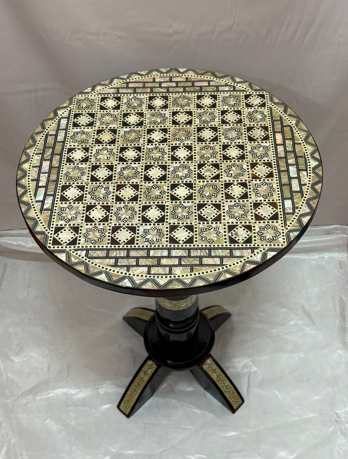 Handmade Egyptian Chess Table with Mother of Pearl Inlay - Laila Hand Made Gifts