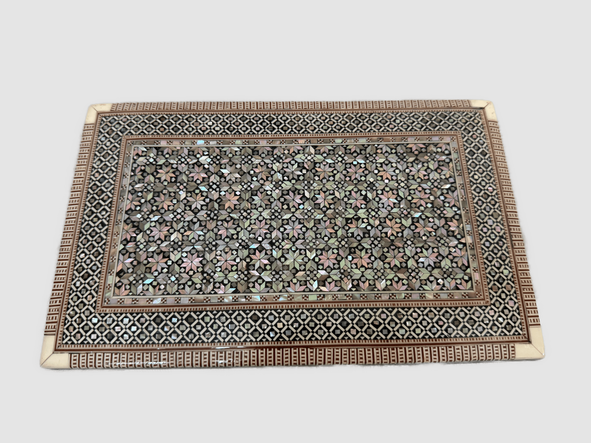 Handmade Wooden Jewelry Box with Mother of Pearl Inlay – Egyptian Craft Storage Box - Laila Hand Made Gifts