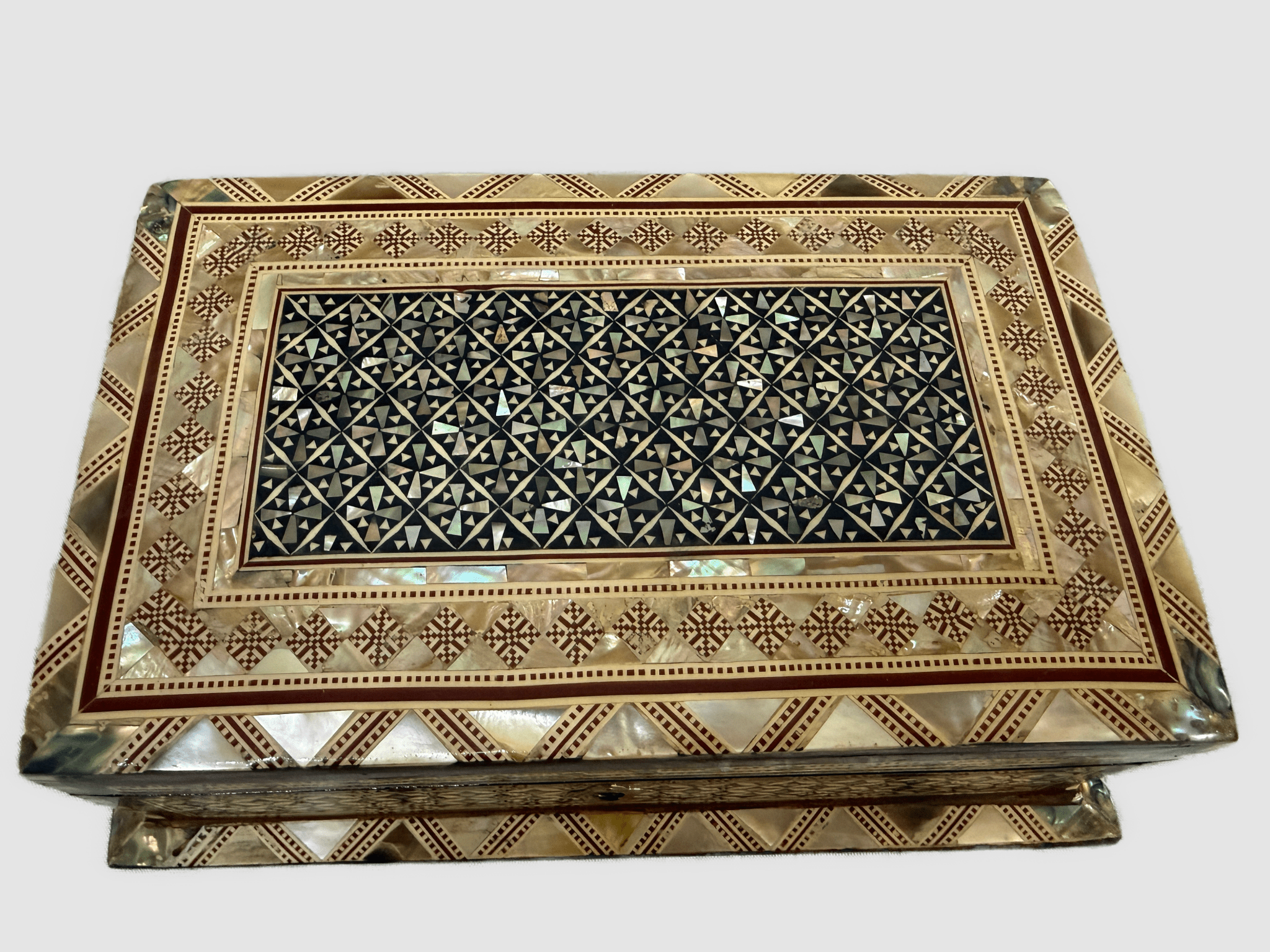 Handmade Mother of Pearl Inlay Wooden Jewelry Box – Trinket Storage – Egyptian Craft - Laila Hand Made Gifts