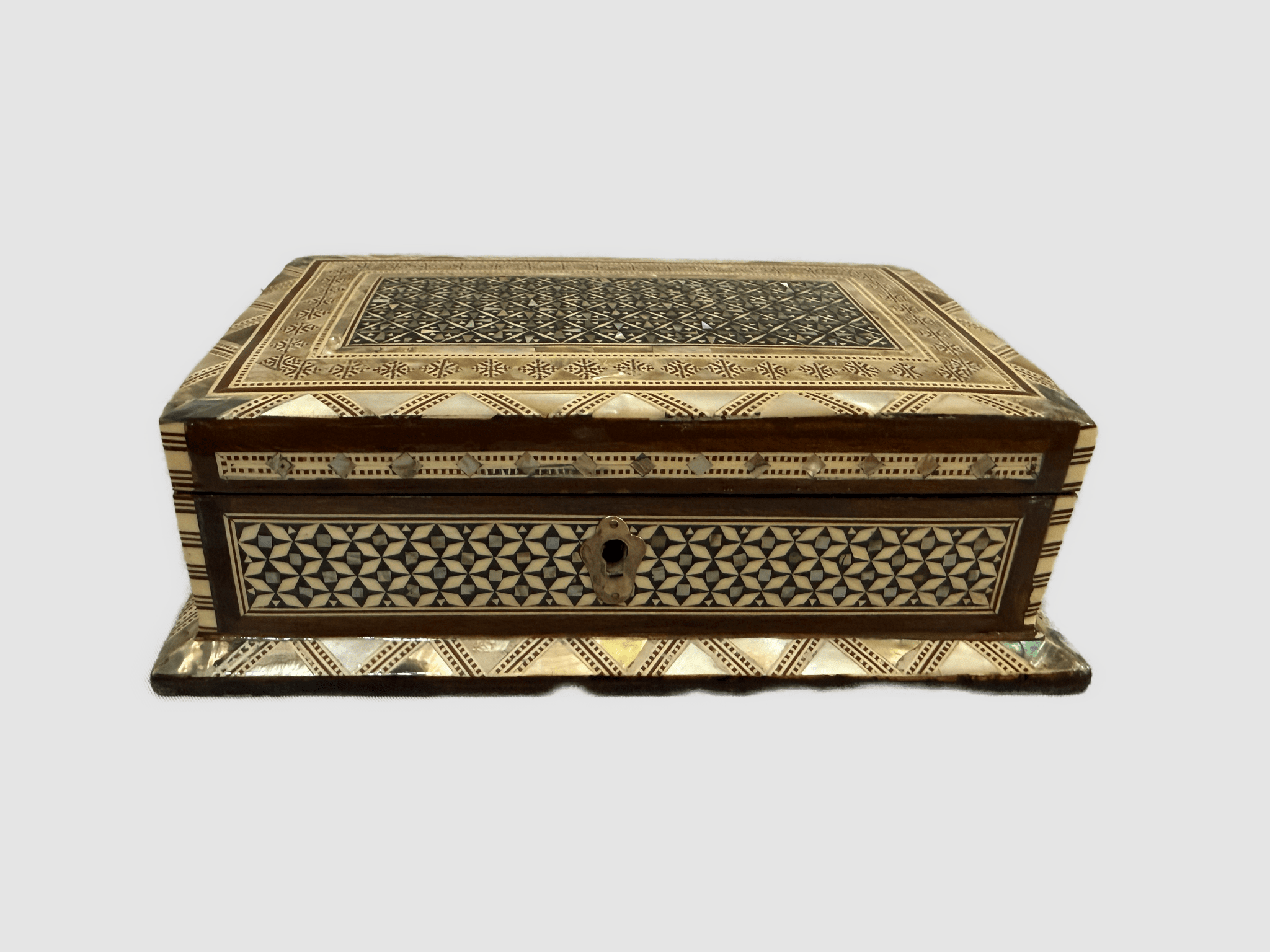 Handmade Mother of Pearl Inlay Wooden Jewelry Box – Trinket Storage – Egyptian Craft - Laila Hand Made Gifts