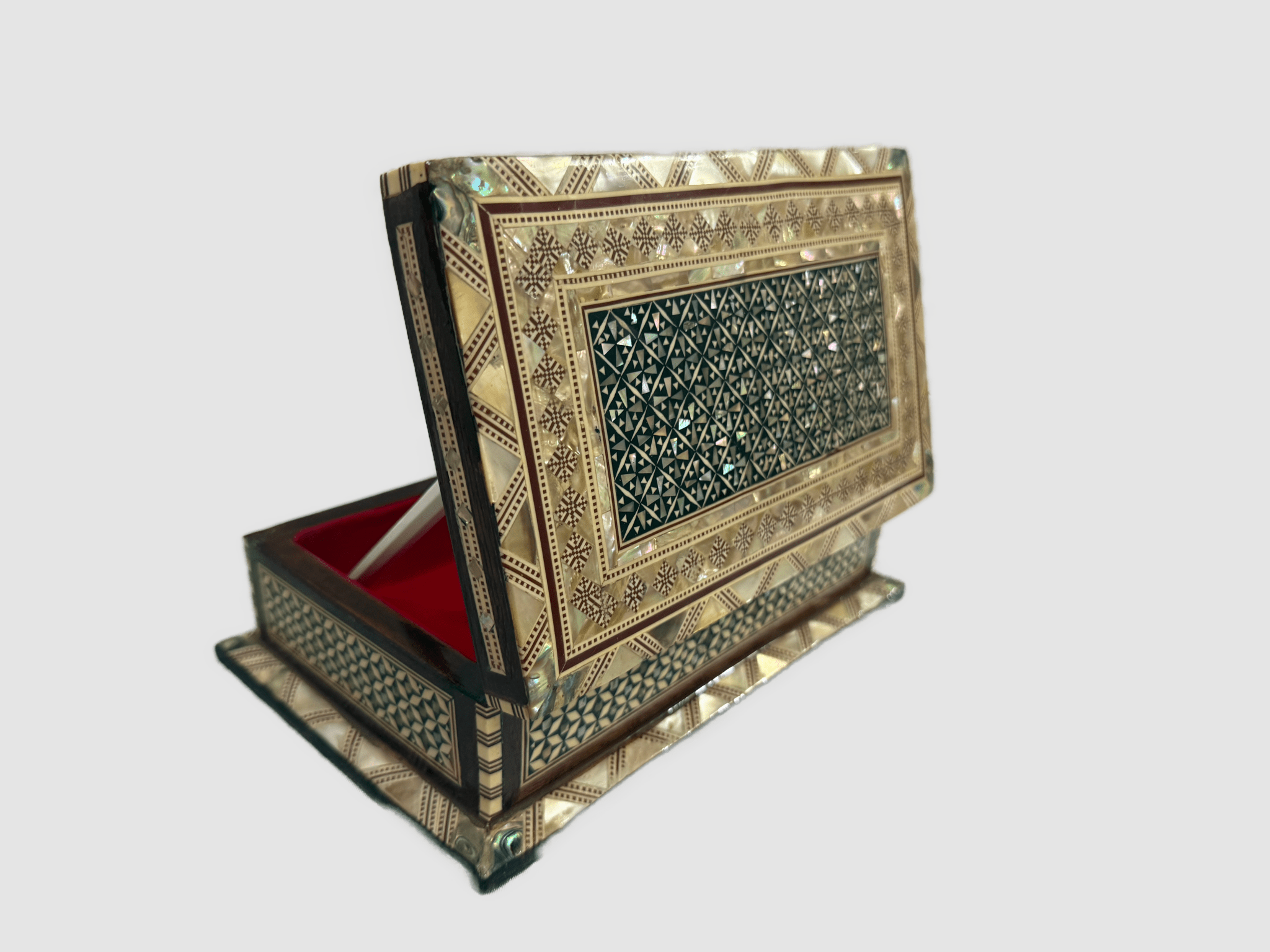 Handmade Mother of Pearl Inlay Wooden Jewelry Box – Trinket Storage – Egyptian Craft - Laila Hand Made Gifts