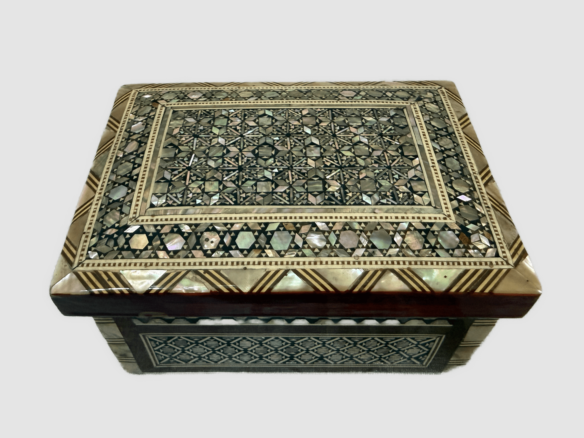 Handmade Mother of Pearl Inlay Wooden Jewelry Box – Egyptian Artisan Gift - Laila Hand Made Gifts