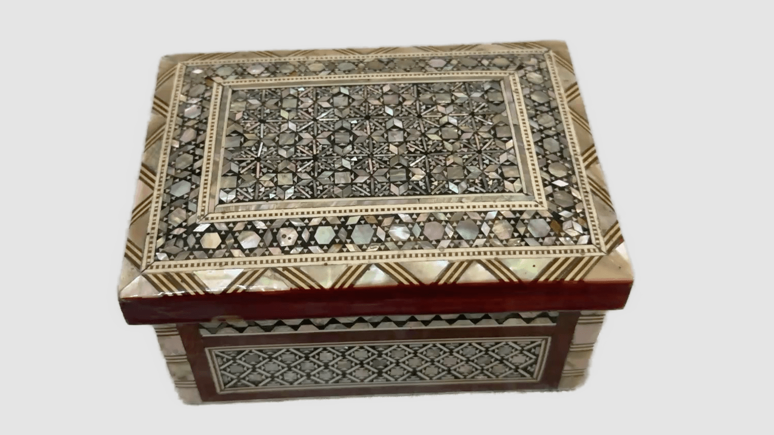Handmade Mother of Pearl Inlay Wooden Jewelry Box – Egyptian Artisan Gift - Laila Hand Made Gifts