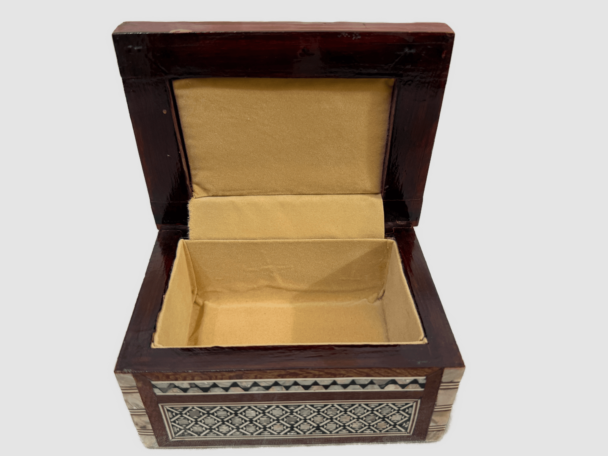 Handmade Mother of Pearl Inlay Wooden Jewelry Box – Egyptian Artisan Gift - Laila Hand Made Gifts