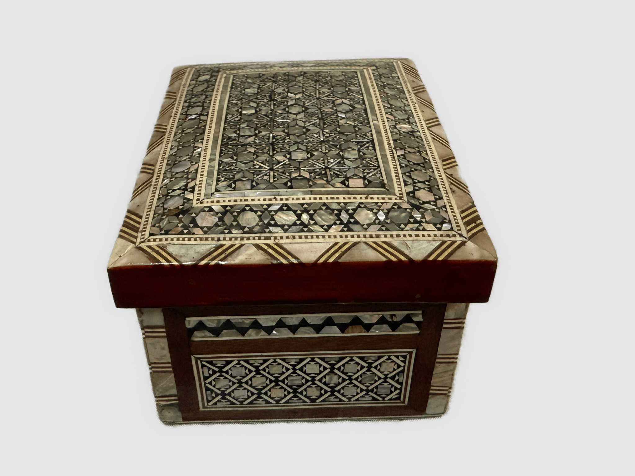 Handmade Mother of Pearl Inlay Wooden Jewelry Box – Egyptian Artisan Gift - Laila Hand Made Gifts