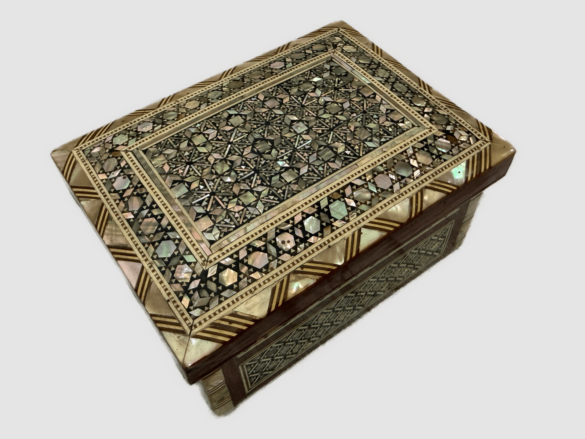 Handmade Mother of Pearl Inlay Wooden Jewelry Box – Egyptian Artisan Gift - Laila Hand Made Gifts