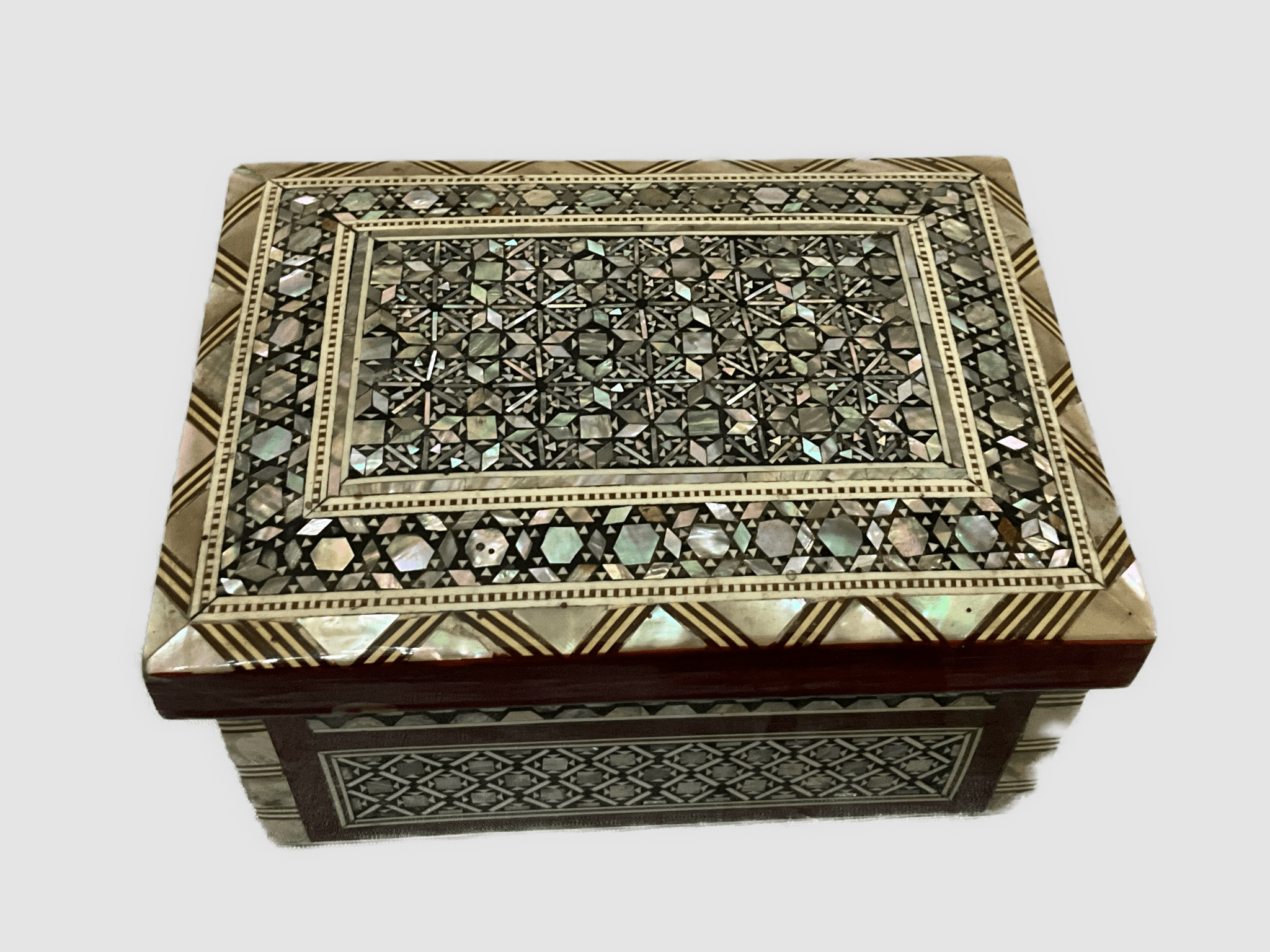 Handmade Mother of Pearl Inlay Wooden Jewelry Box – Egyptian Artisan Gift - Laila Hand Made Gifts