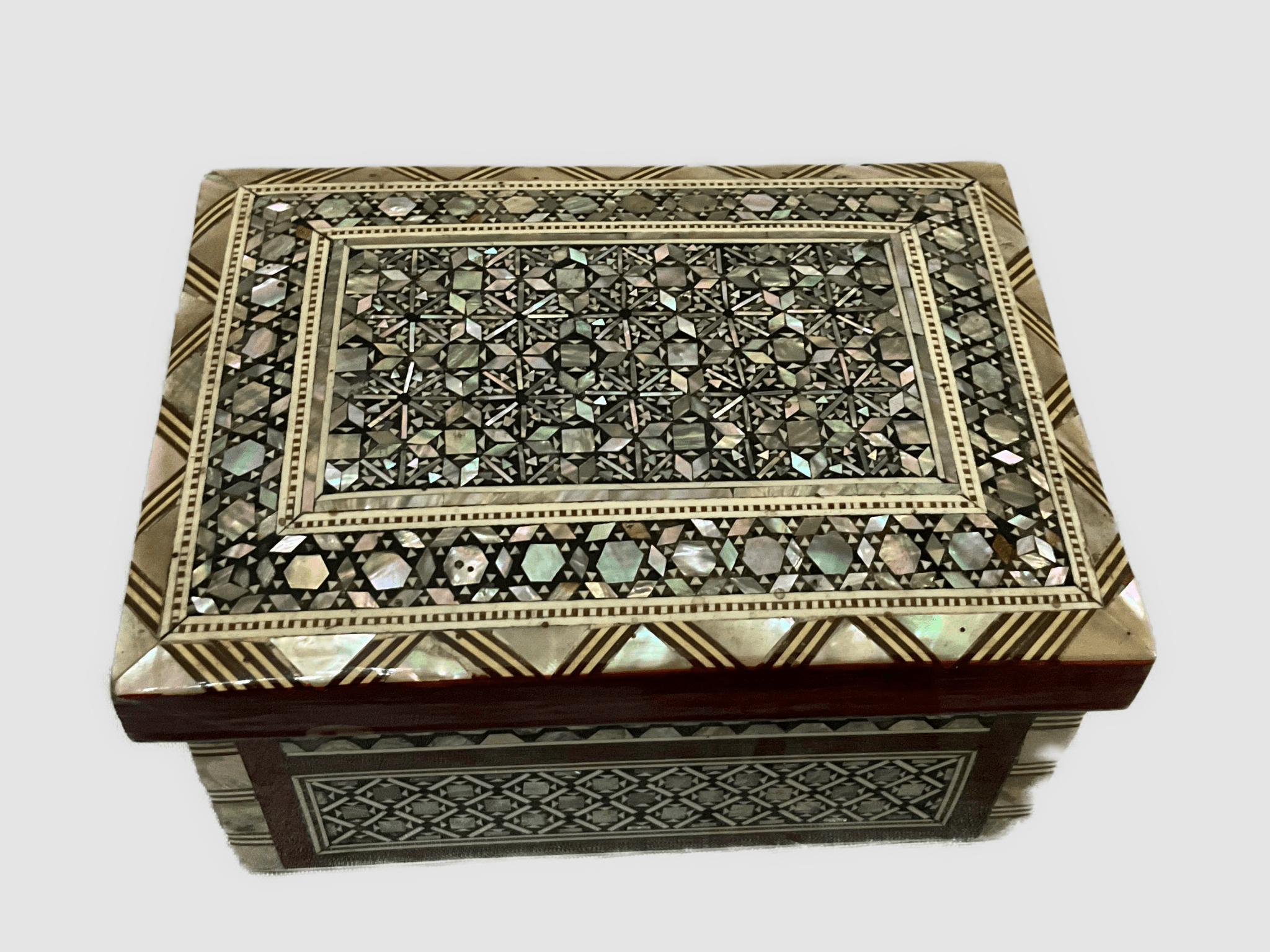 Handmade Mother of Pearl Inlay Wooden Jewelry Box – Egyptian Artisan Gift - Laila Hand Made Gifts