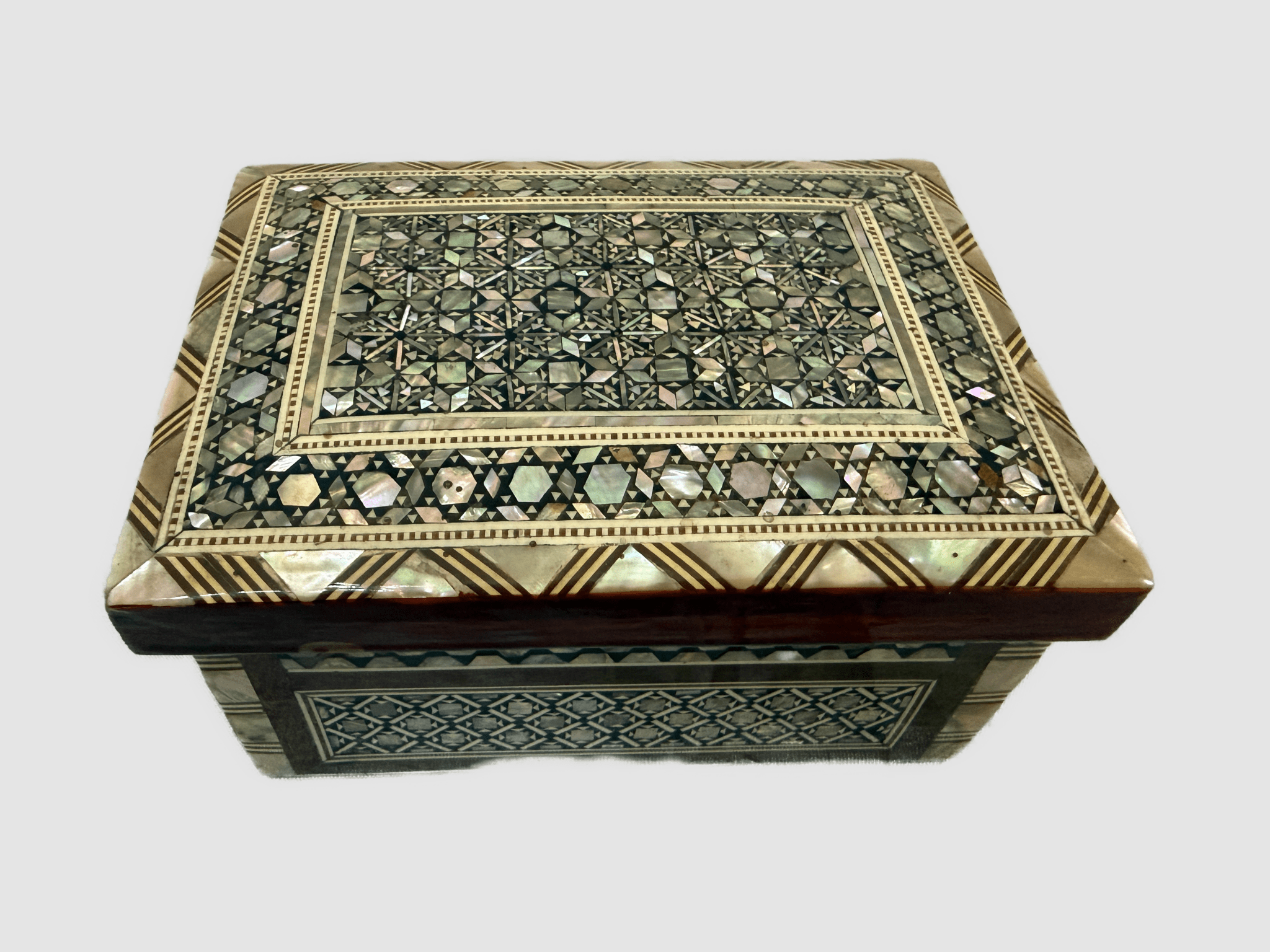 Handmade Mother of Pearl Inlay Wooden Jewelry Box – Egyptian Artisan Gift - Laila Hand Made Gifts