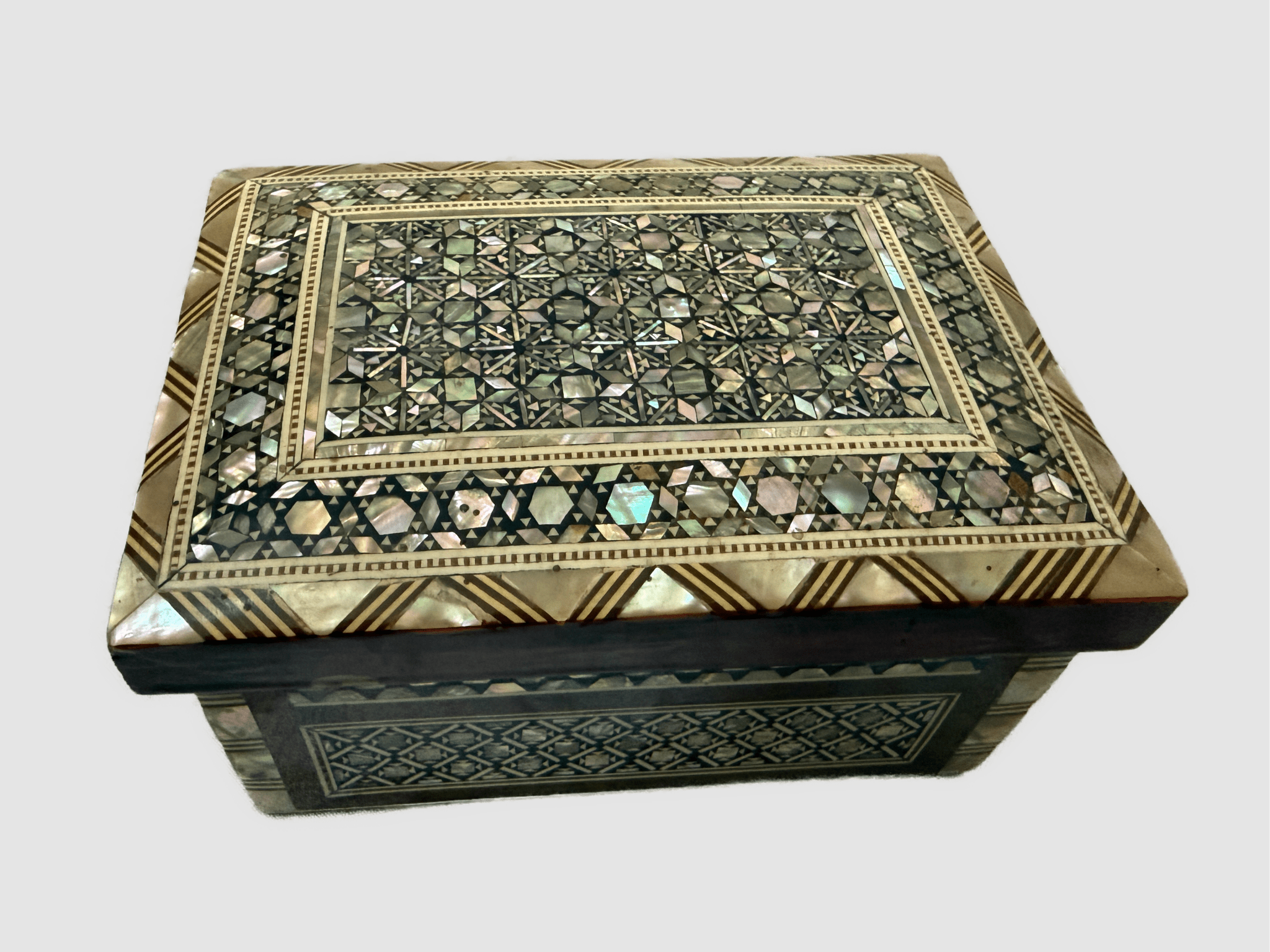 Handmade Mother of Pearl Inlay Wooden Jewelry Box – Egyptian Artisan Gift - Laila Hand Made Gifts