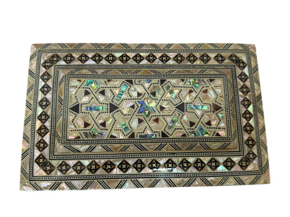 Handmade Mother of Pearl Jewelry Box – Egyptian Inlay Wood Decor - Laila Hand Made Gifts