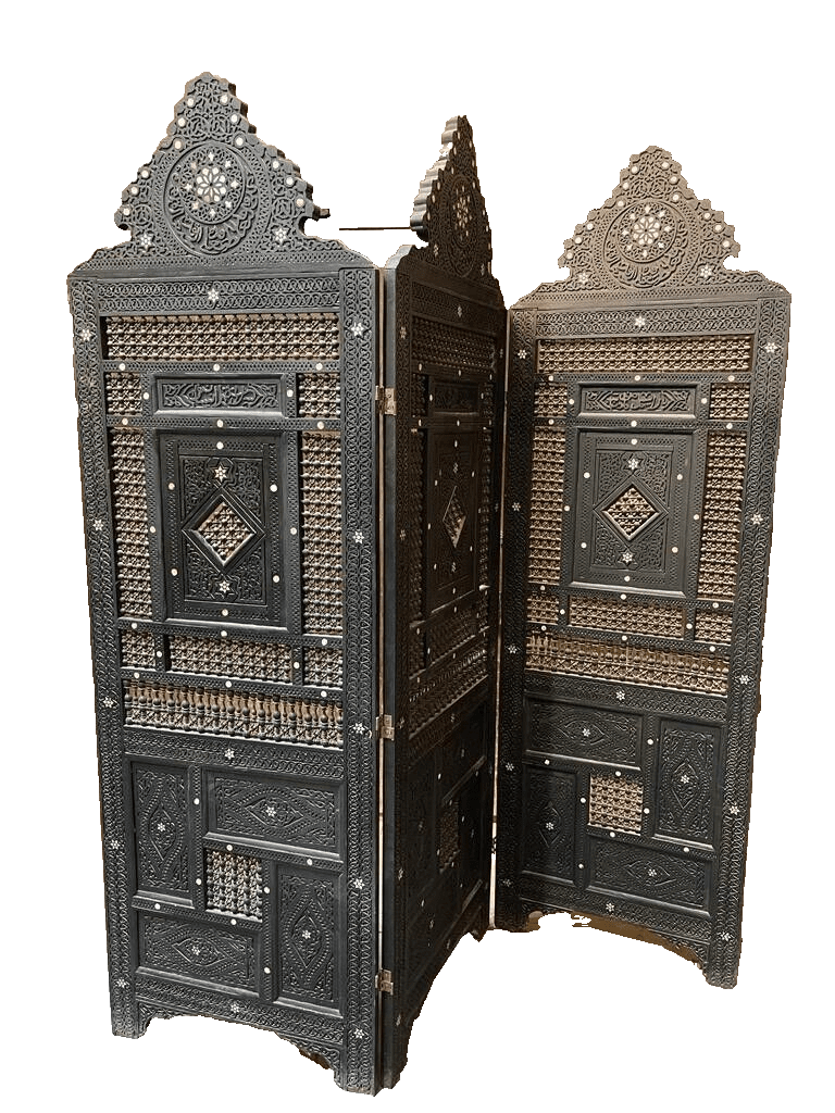 Antique Wood Room Divider Screen - Laila Hand Made Gifts