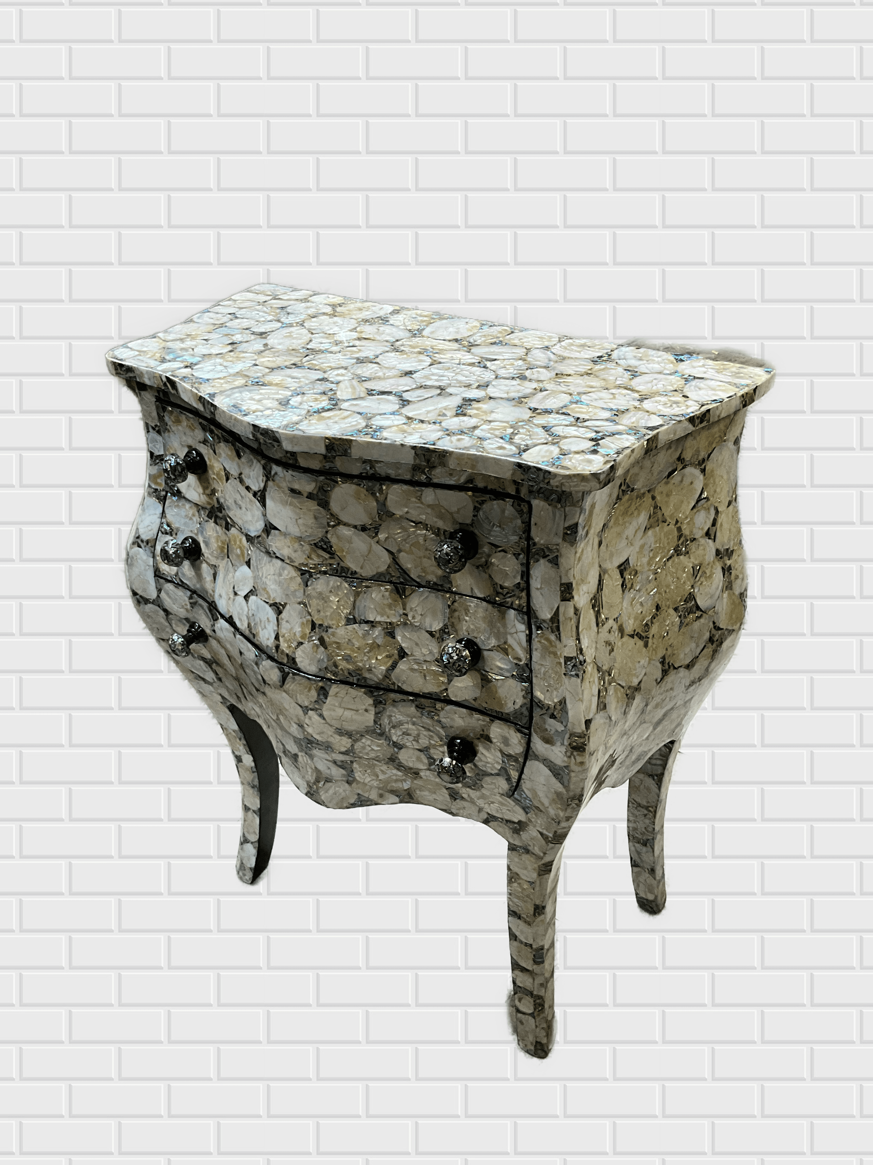 Antique Wooden Sideboard with Mother of Pearl Inlay - Laila Hand Made Gifts