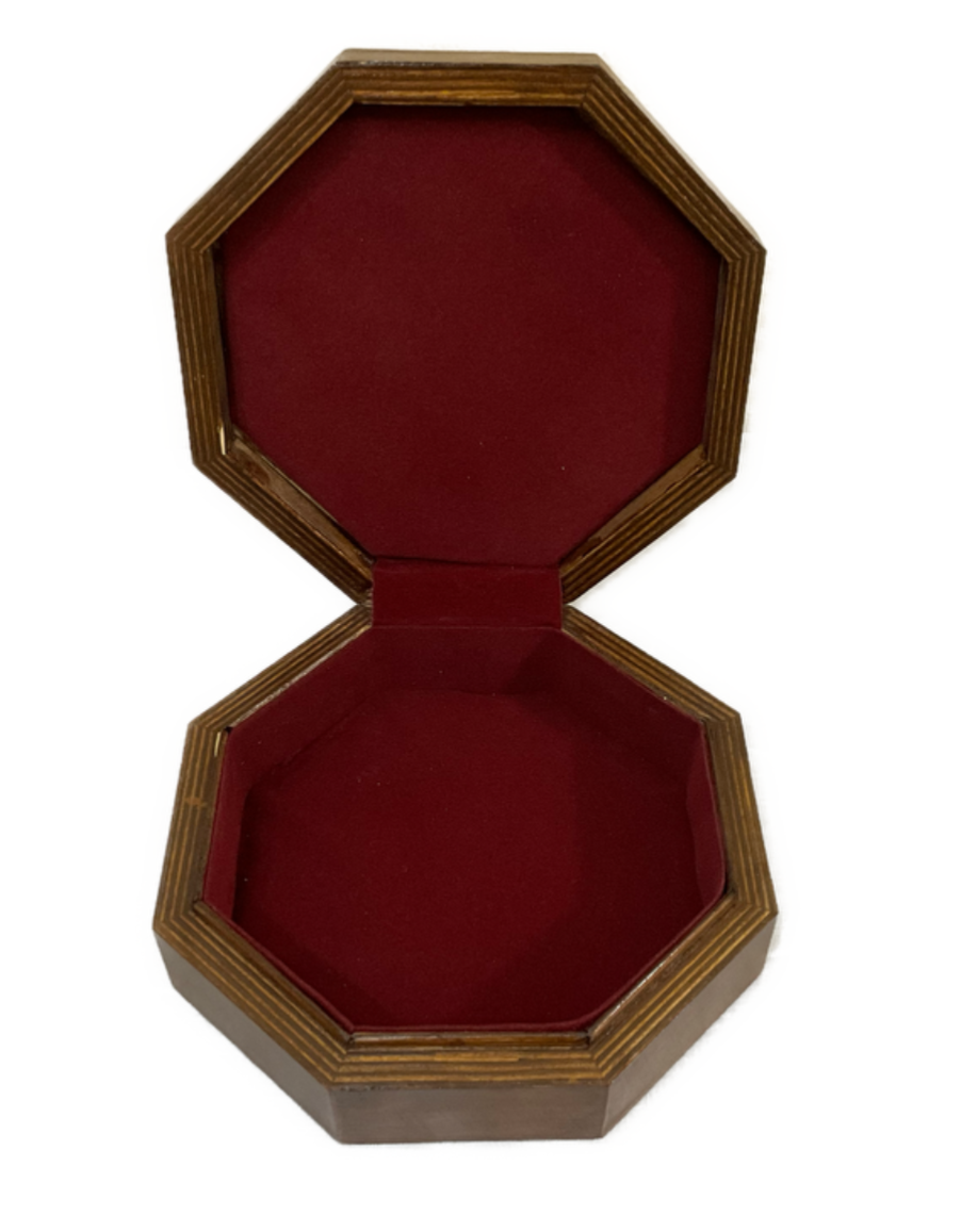Handmade Wooden Jewelry Box Wood Trinket Storage Wood Box Marquetry Mosaic Inlay