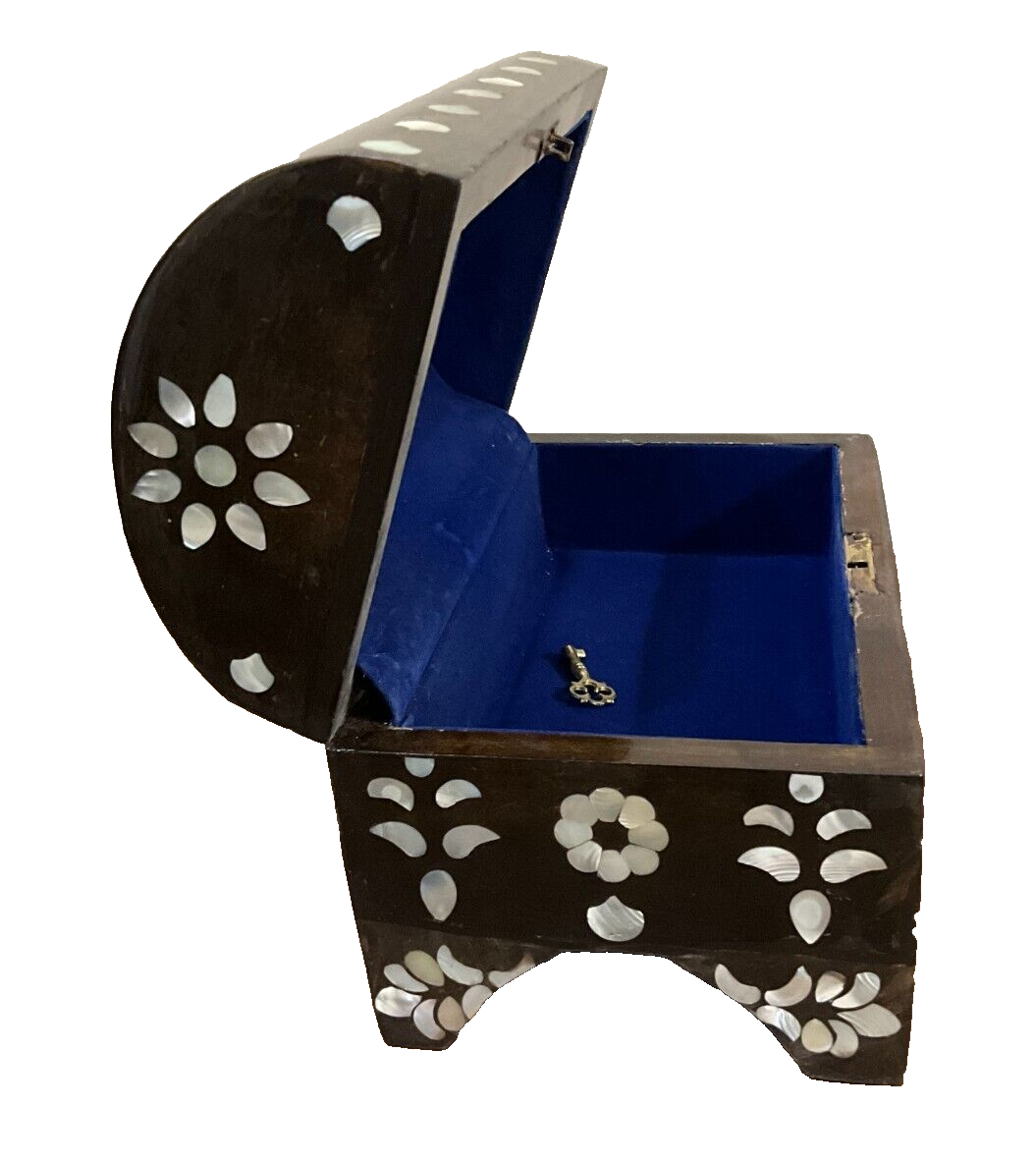 Handmade Wooden Jewelry Box Wood Trinket Storage Wood Box Mother of Pearl Inlay