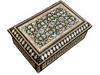Handmade Wooden Jewelry Box Wood Trinket Storage Wood Box Mother of Pearl Inlay