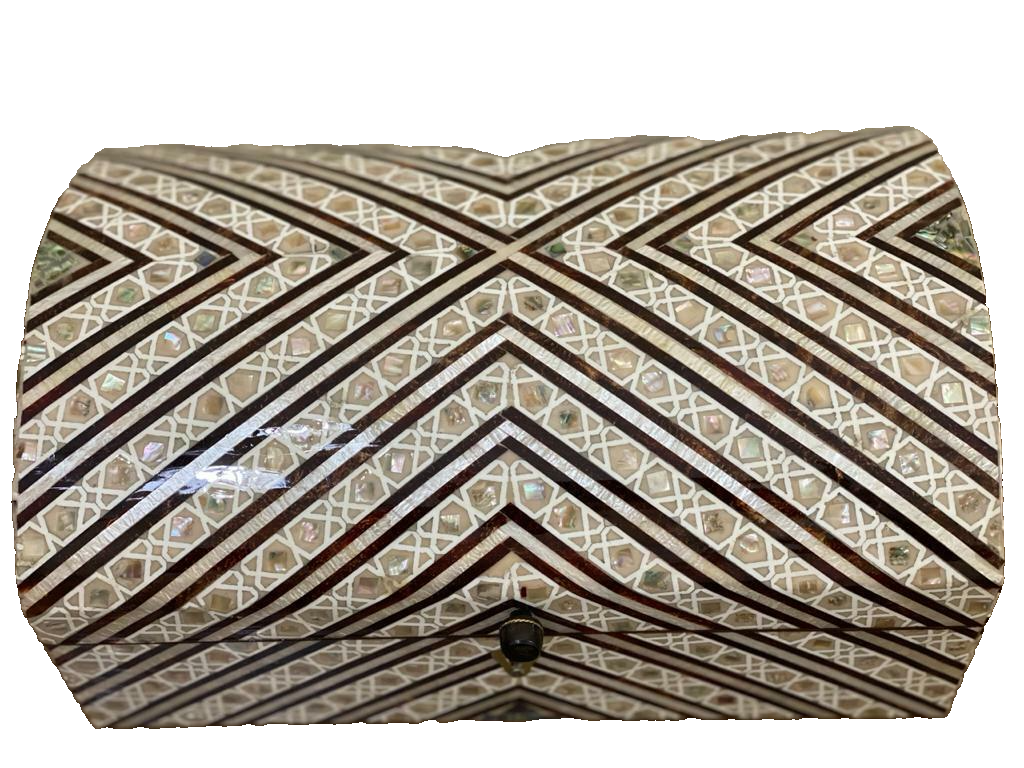 Handmade Wooden Jewelry Box Wood Trinket Storage Wood Box Mother of Pearl Inlay