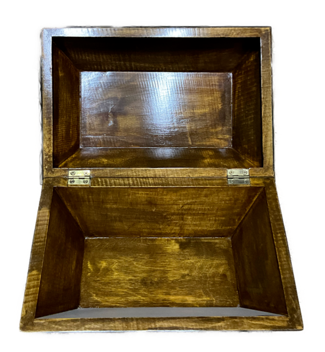 Handmade Wooden Jewelry Box Wood Trinket Storage Wood Box Mother of Pearl Inlay
