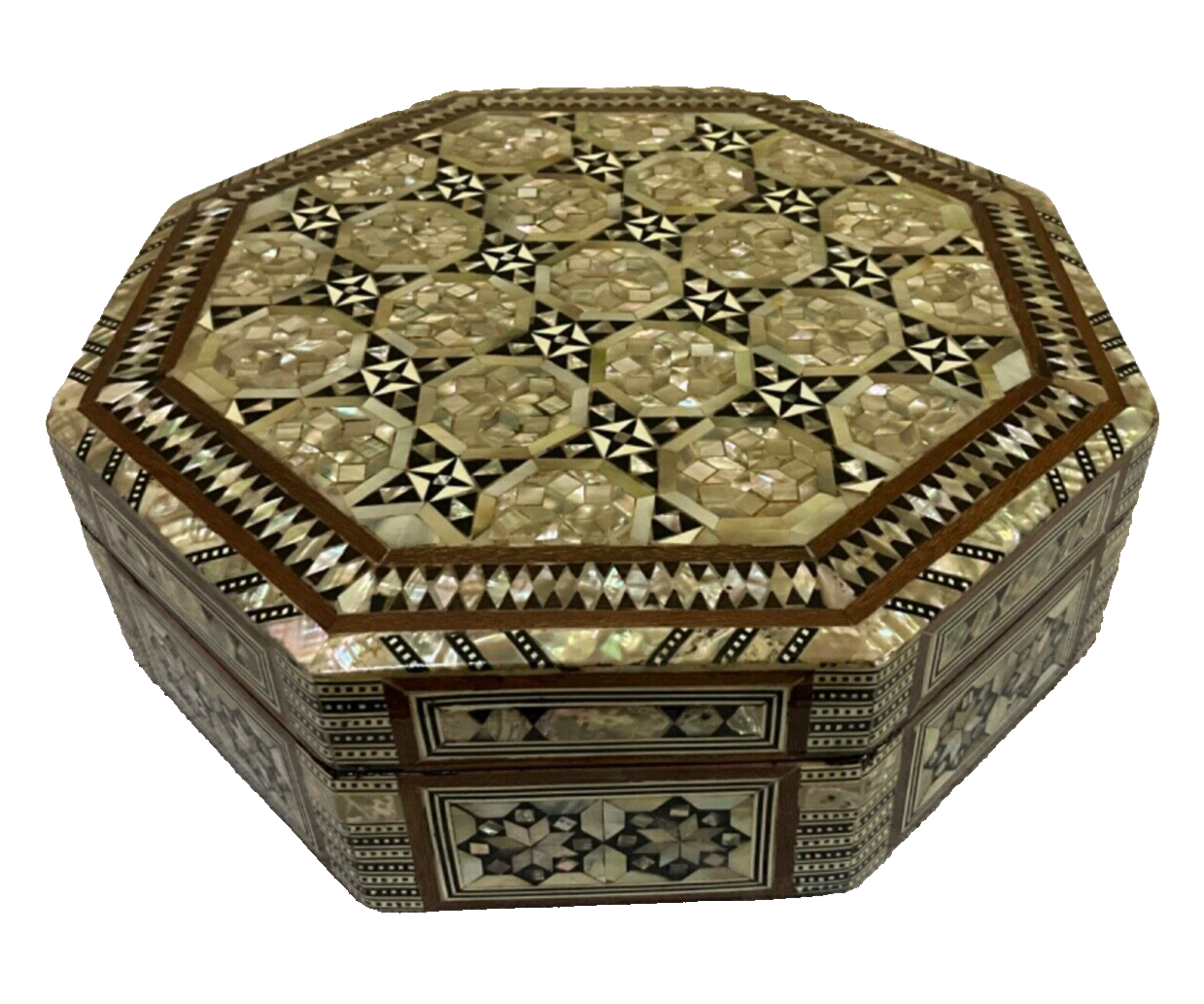 Handmade Wooden Jewelry Box Wood Trinket Storage Wood Box Mother of Pearl Inlay