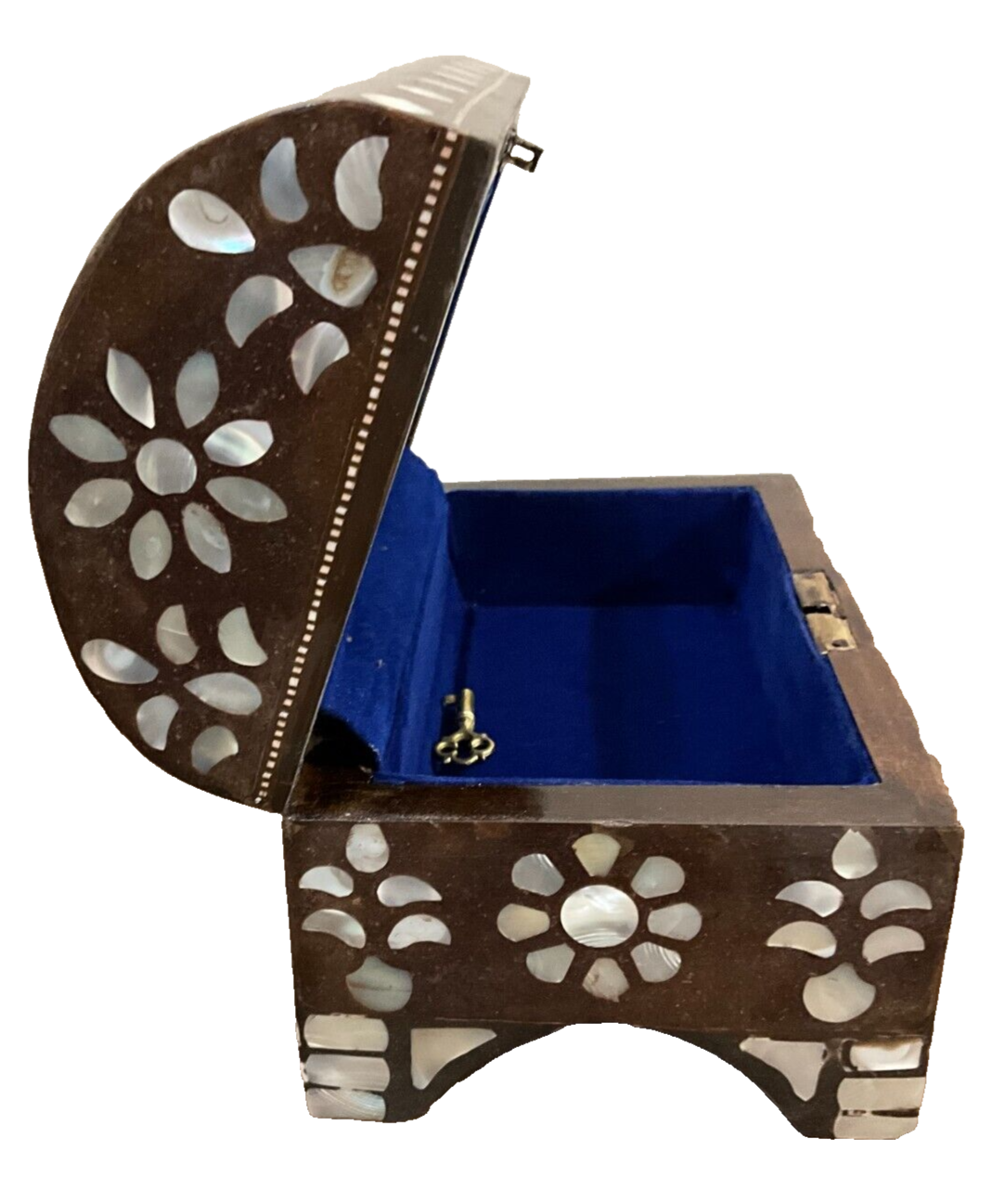 Handmade Wooden Jewelry Box Wood Trinket Storage Wood Box Mother of Pearl Inlay
