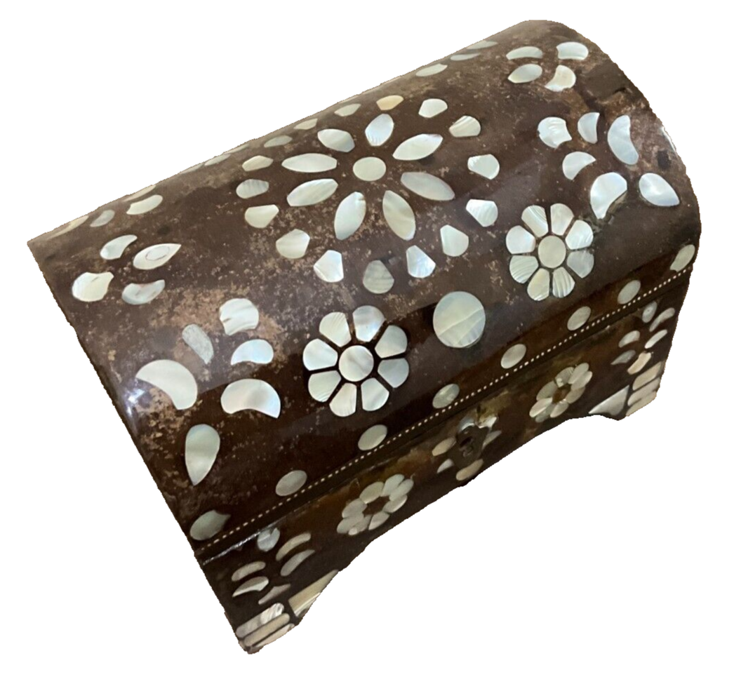 Handmade Wooden Jewelry Box Wood Trinket Storage Wood Box Mother of Pearl Inlay