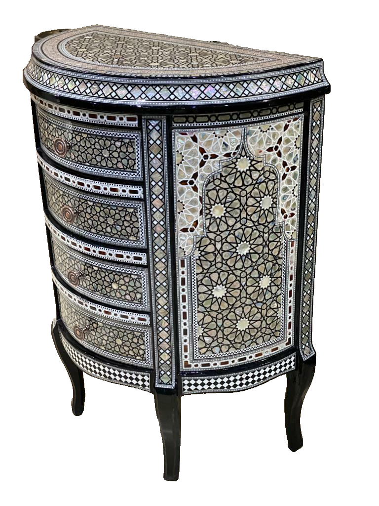 Handmade, Antique Style, Curving Wood Sideboard, Home Decore, Wooden Sideboard