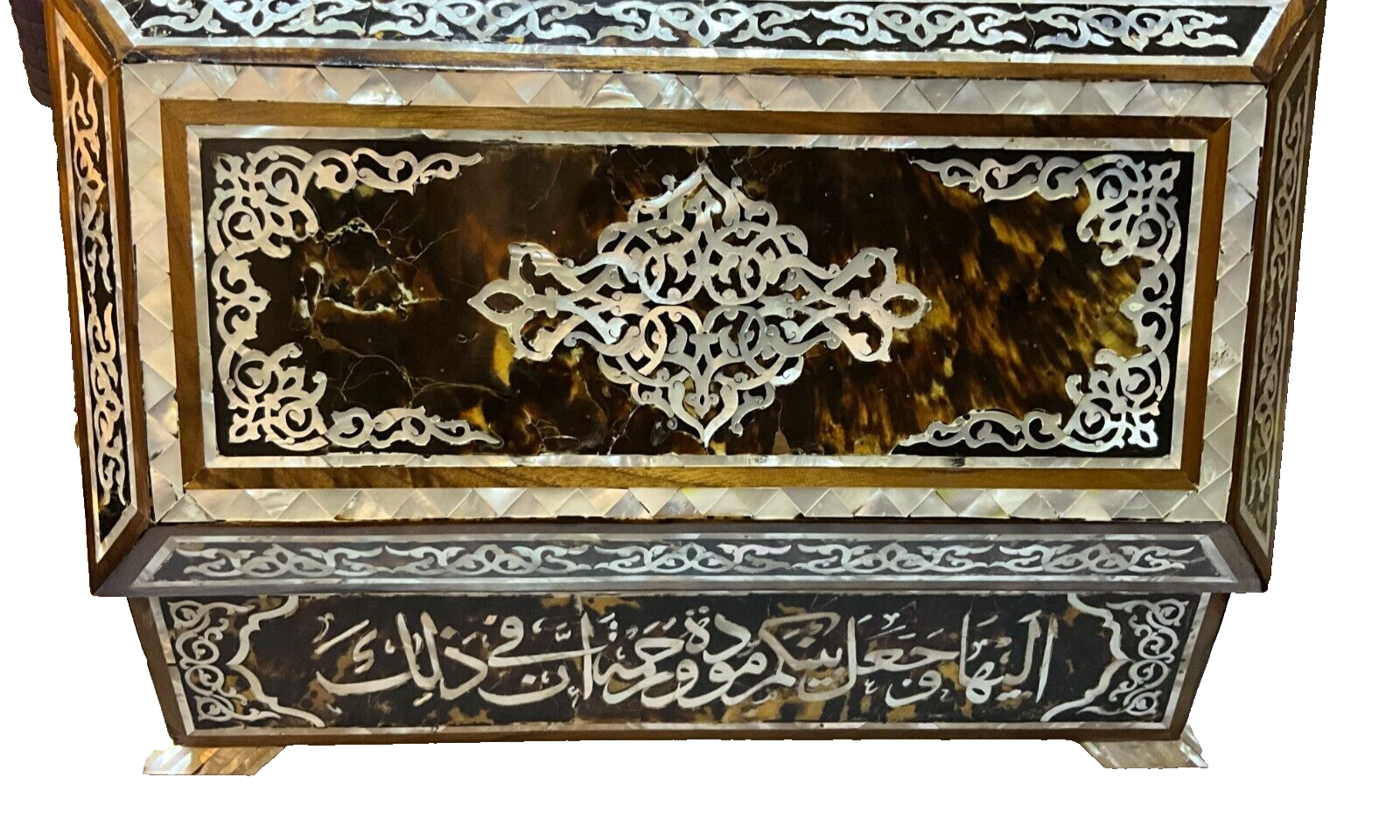 Handmade Wooden Jewelry Box Wood Trinket Storage Wood Box Mother of Pearl Inlay