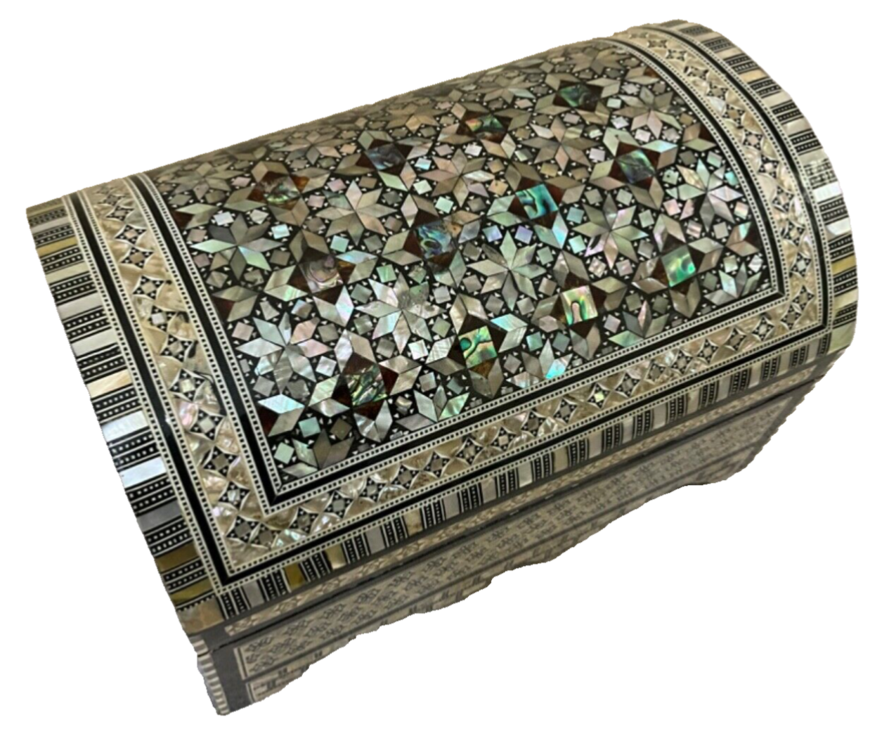 Handmade Wooden Jewelry Box Wood Trinket Storage Wood Box Mother of Pearl Inlay