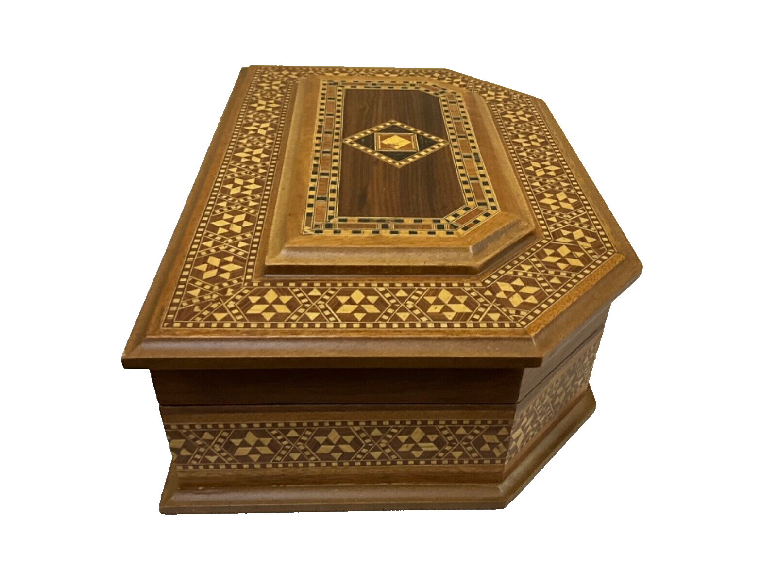 Handmade Wooden  Box Wood Jewelry Box Storage Wooden Box Marquetry Mosaic Inlay