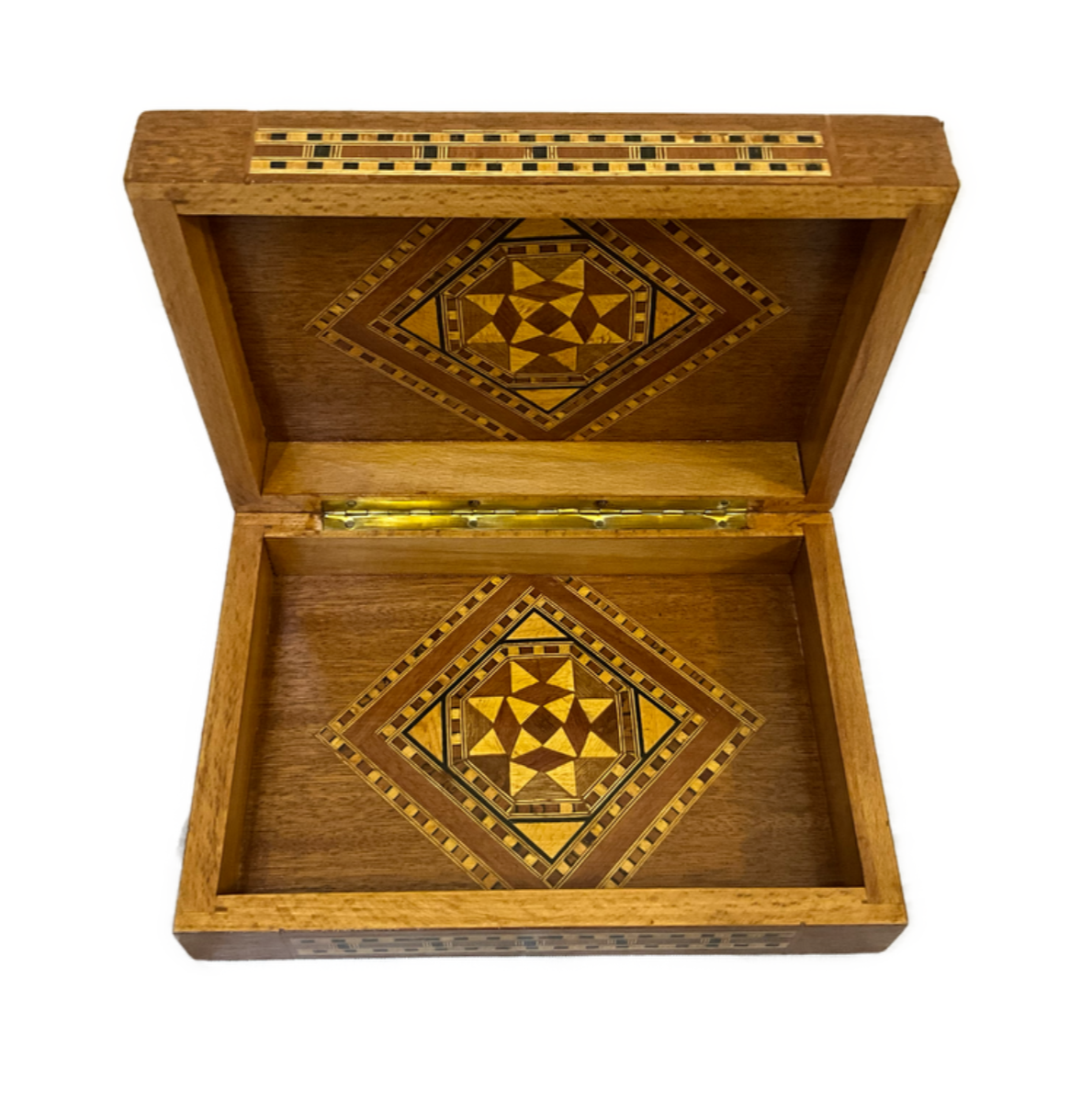 Handmade Wooden Jewelry Box Wood Trinket Storage Wood Box Marquetry Mosaic Inlay