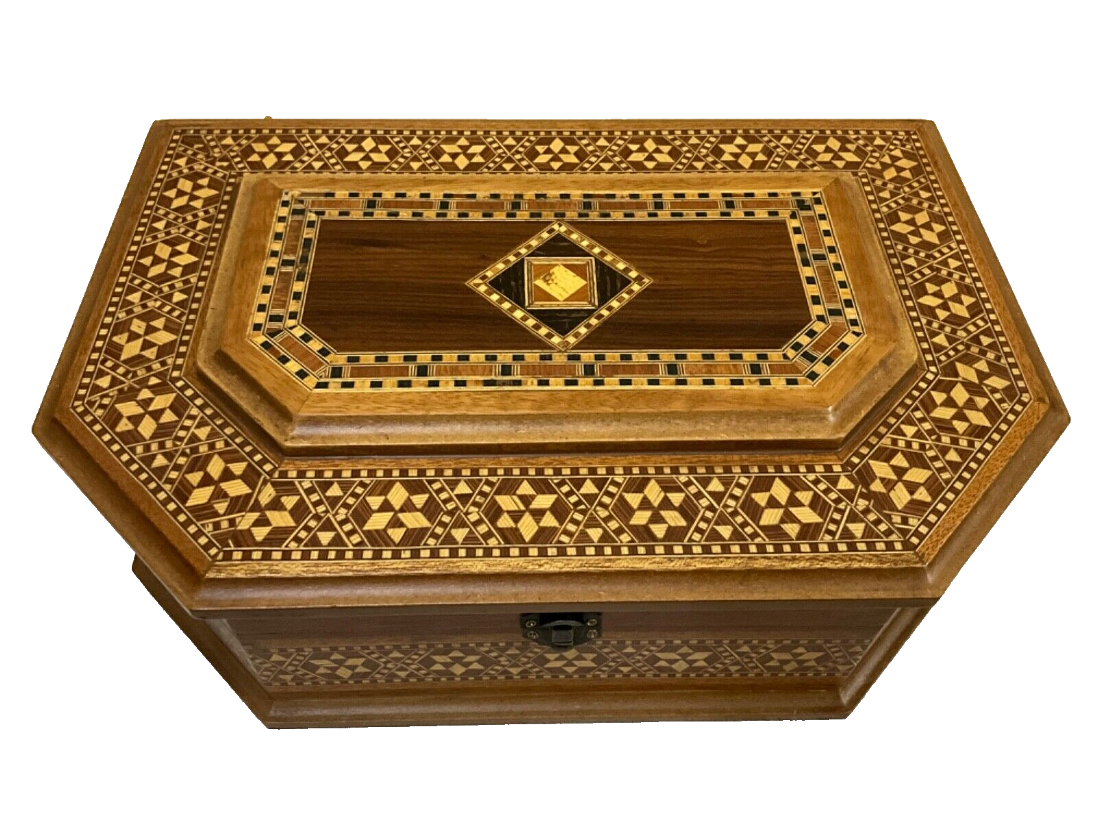 Handmade Wooden  Box Wood Jewelry Box Storage Wooden Box Marquetry Mosaic Inlay