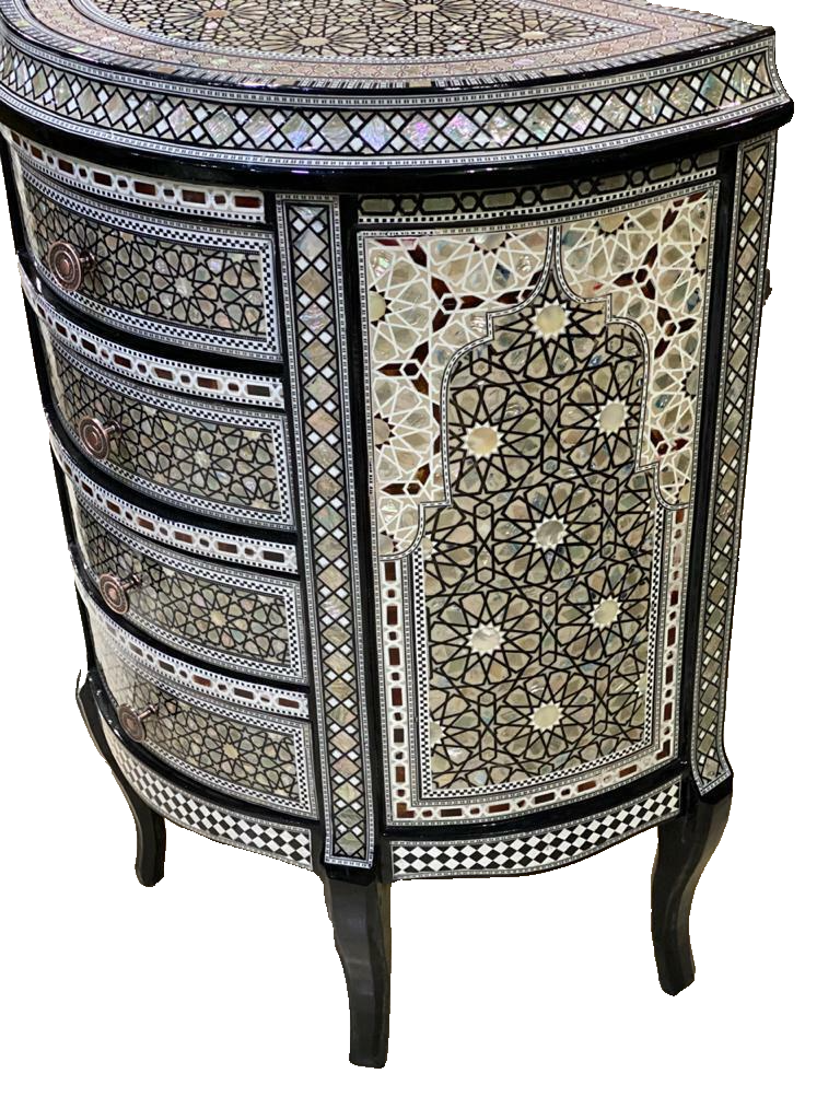 Handmade, Antique Style, Curving Wood Sideboard, Home Decore, Wooden Sideboard
