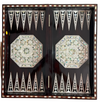 Handmade, Wooden Backgammon Board, Wood Chess Board, Mother of Pearl Inlay (21")