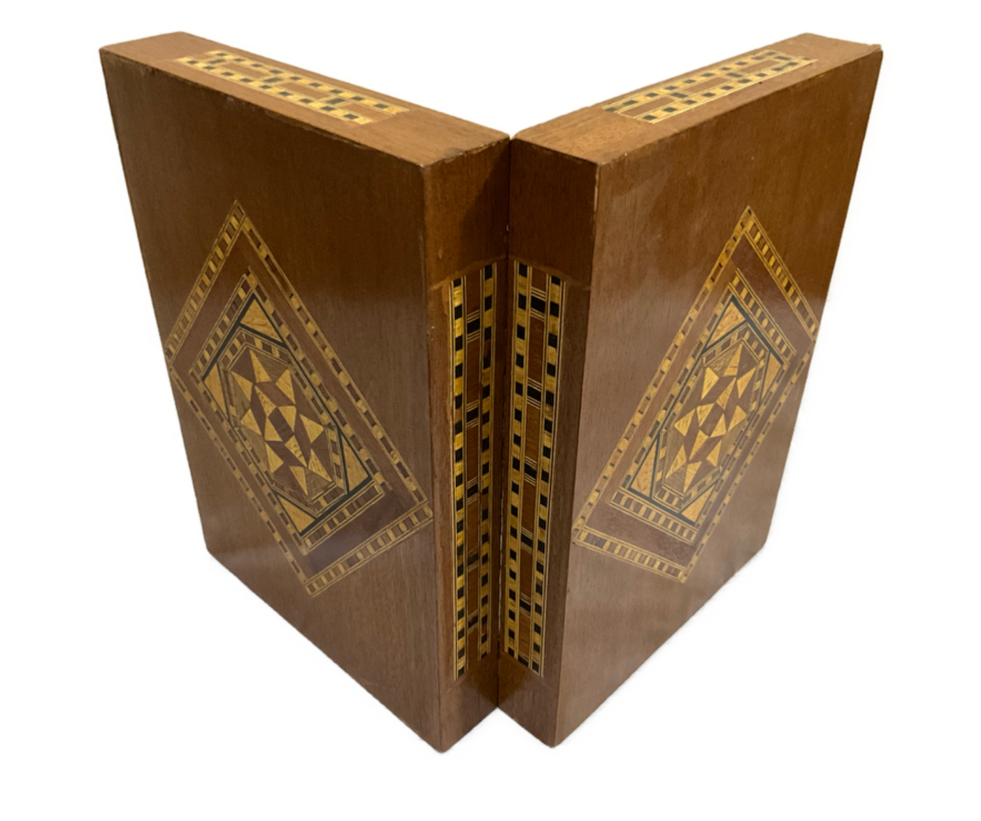 Handmade Wooden Jewelry Box Wood Trinket Storage Wood Box Marquetry Mosaic Inlay
