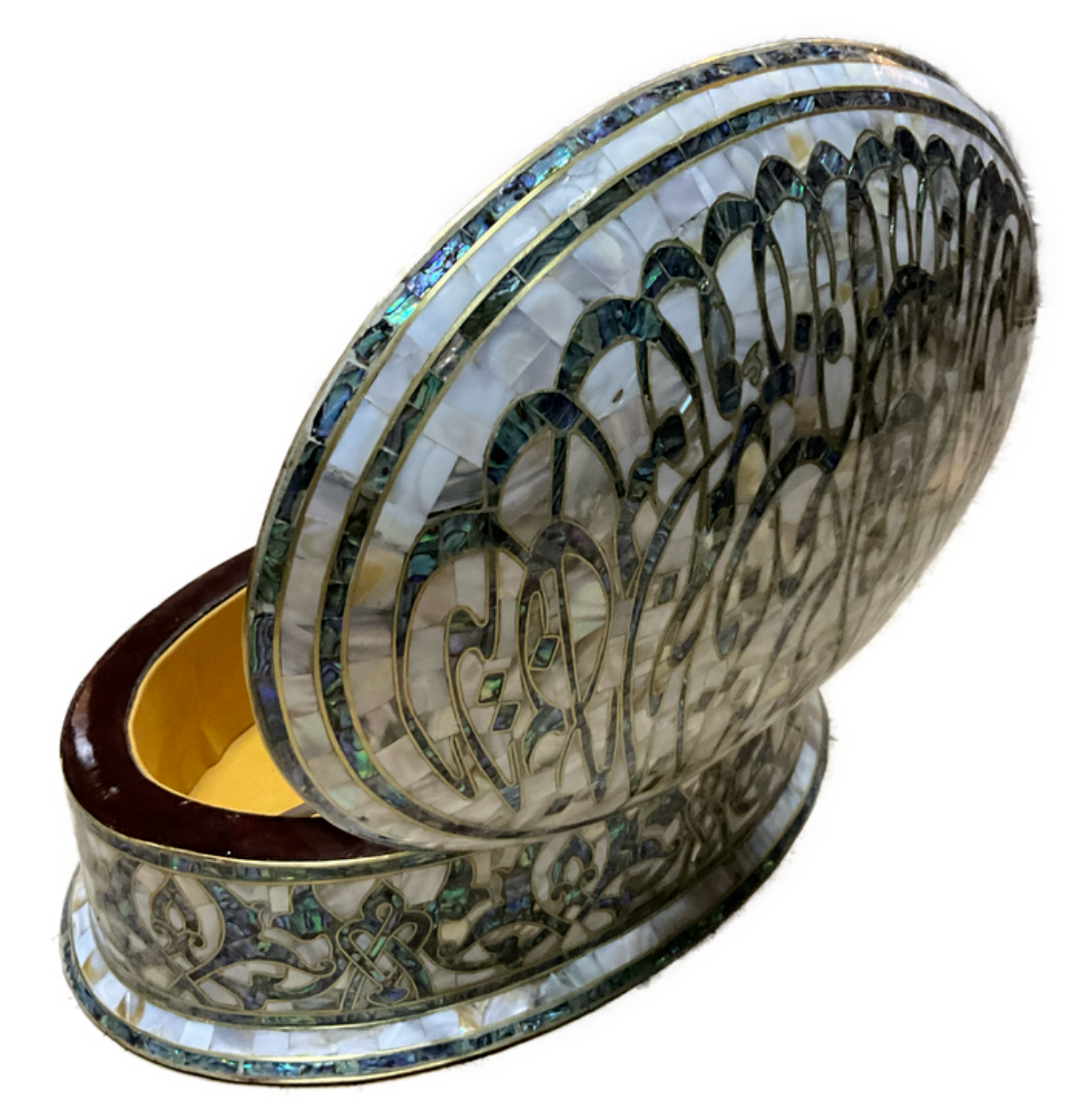 Handmade Wooden Jewelry Box Wood Trinket Storage Wood Box Mother of Pearl Inlay