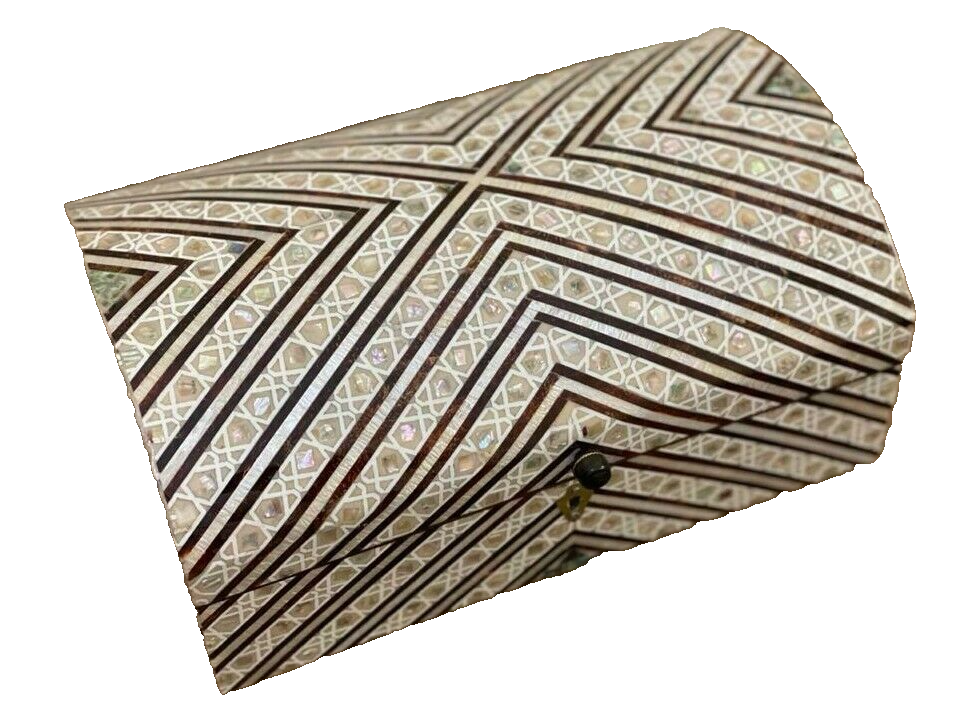 Handmade Wooden Jewelry Box Wood Trinket Storage Wood Box Mother of Pearl Inlay
