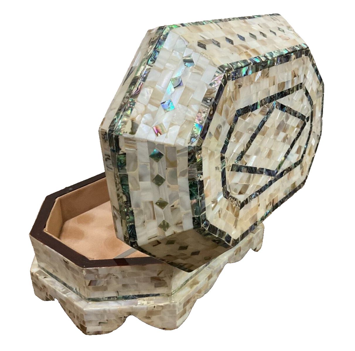 Handmade Wooden Jewelry Box Wood Trinket Storage Wood Box Mother of Pearl Inlay