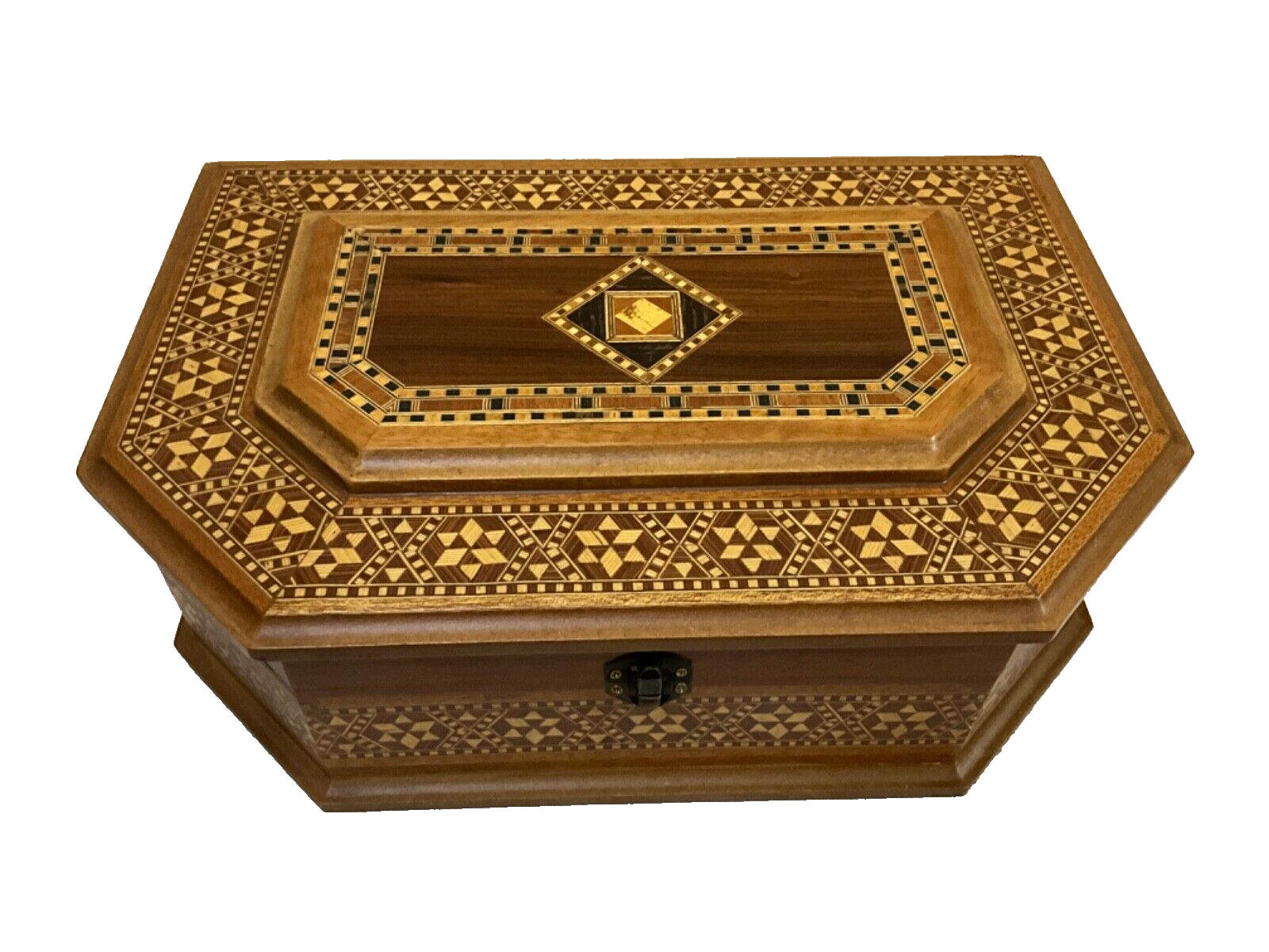 Handmade Wooden  Box Wood Jewelry Box Storage Wooden Box Marquetry Mosaic Inlay