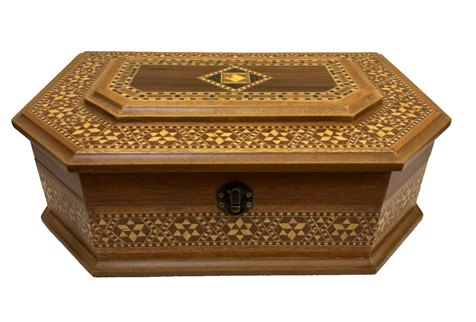 Handmade Wooden  Box Wood Jewelry Box Storage Wooden Box Marquetry Mosaic Inlay