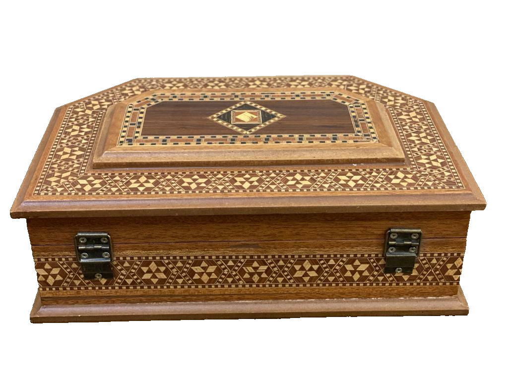 Handmade Wooden  Box Wood Jewelry Box Storage Wooden Box Marquetry Mosaic Inlay