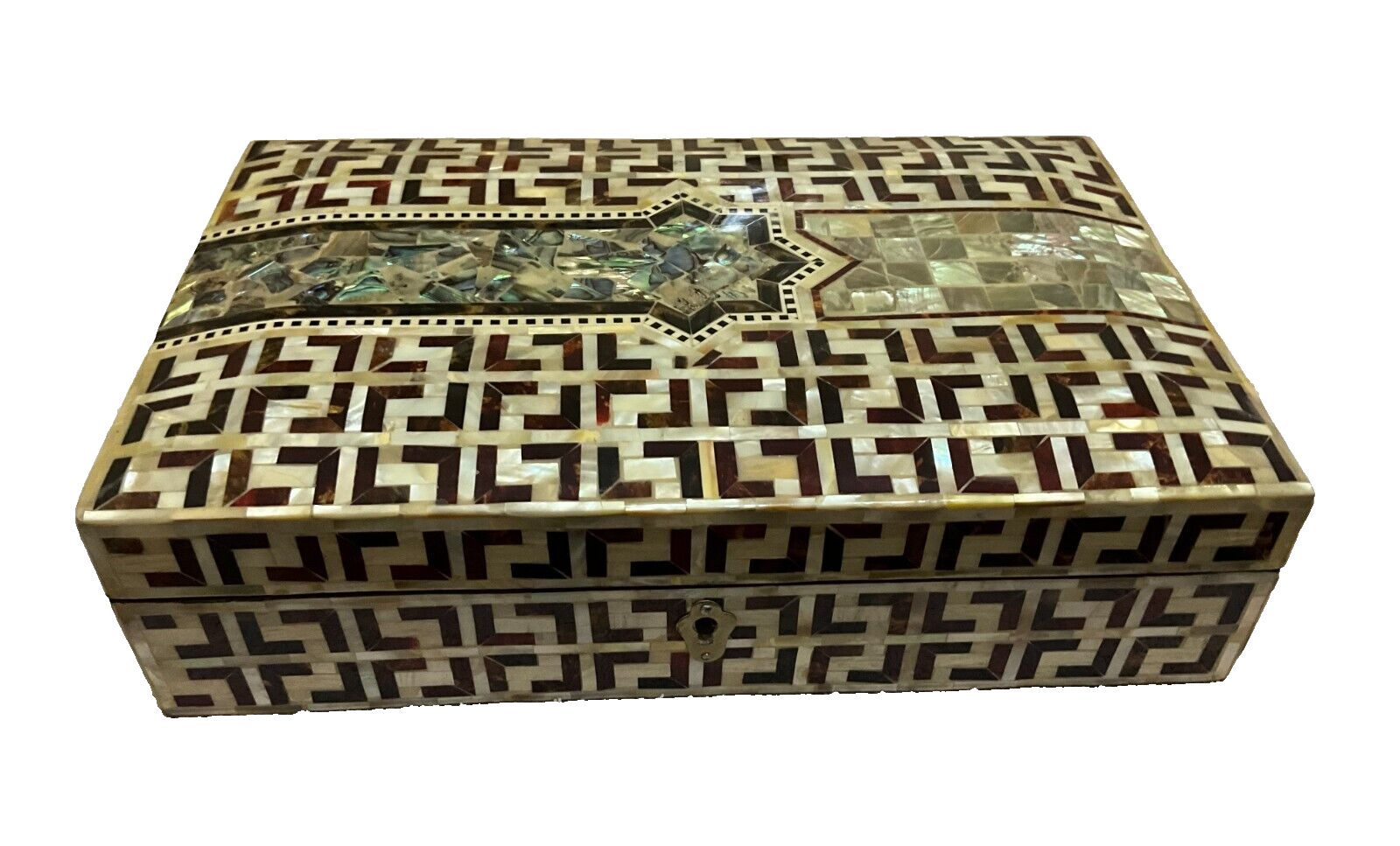 Handmade Wooden Jewelry Box Wood Trinket Storage Wood Box Mother of Pearl Inlay