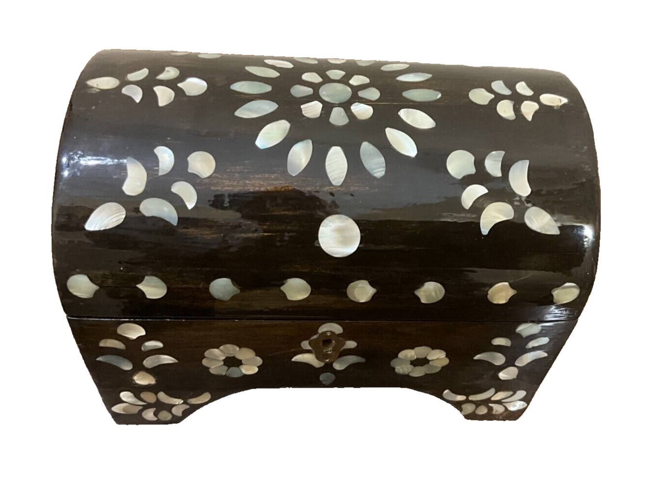 Handmade Wooden Jewelry Box Wood Trinket Storage Wood Box Mother of Pearl Inlay