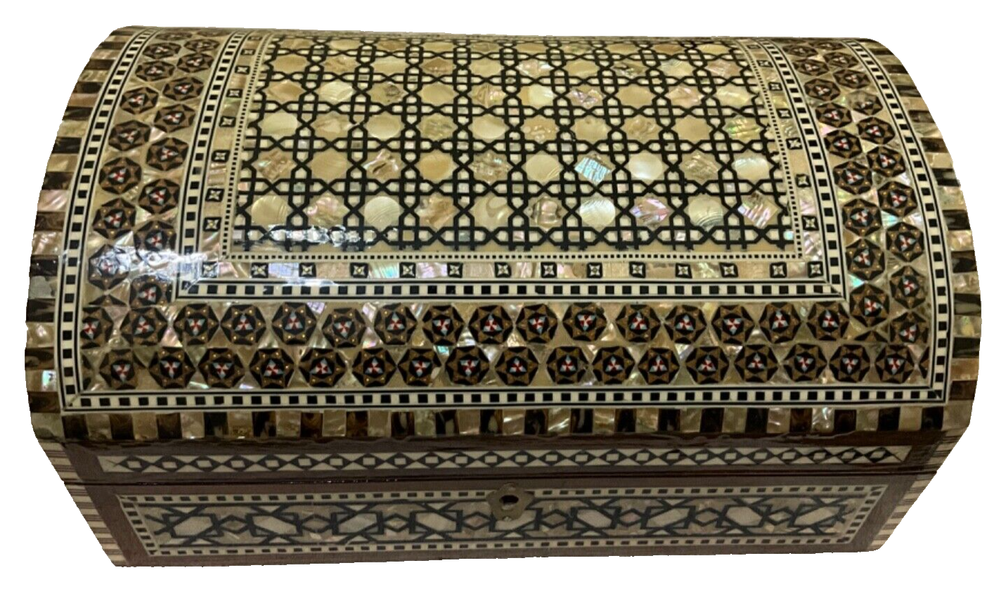 Handmade Wooden Jewelry Box Wood Trinket Storage Wood Box Mother of Pearl Inlay