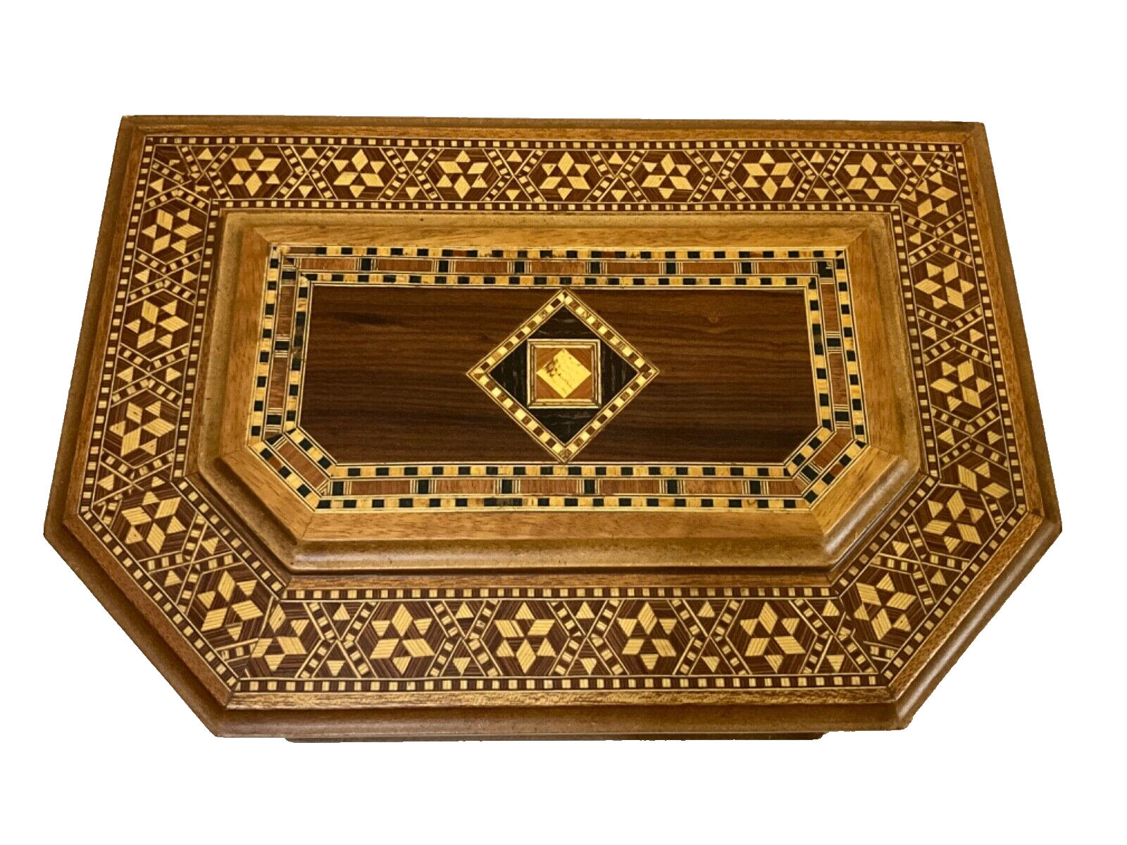 Handmade Wooden  Box Wood Jewelry Box Storage Wooden Box Marquetry Mosaic Inlay