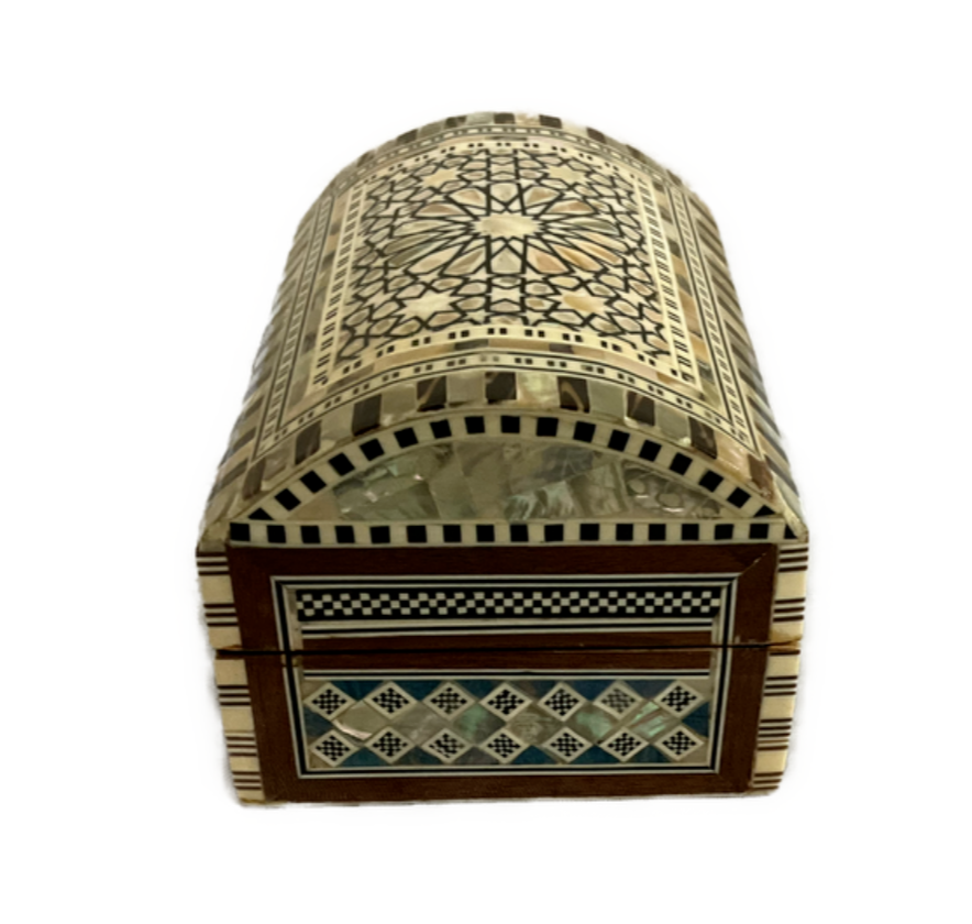 Handmade Wooden Jewelry Box Wood Trinket Storage Wood Box Mother of Pearl Inlay