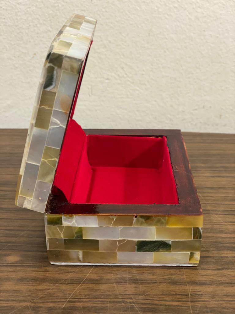 Handmade Wooden Jewelry Box Wood Trinket Storage Wood Box Mother of Pearl Inlay