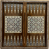 Handmade, Wooden Backgammon Board, Wood Chess Board, Mother of Pearl Inlay (20")