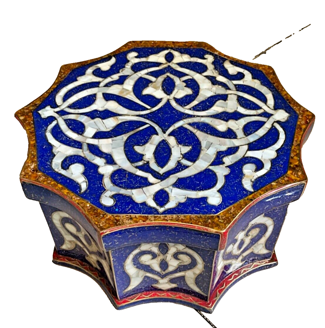 Handmade Wooden Jewelry Box Wood Trinket Storage Wood Box Mother of Pearl Inlay